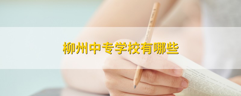 柳州中專學(xué)校有哪些