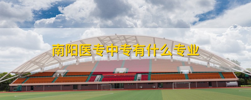 南陽醫(yī)專中專有什么專業(yè)