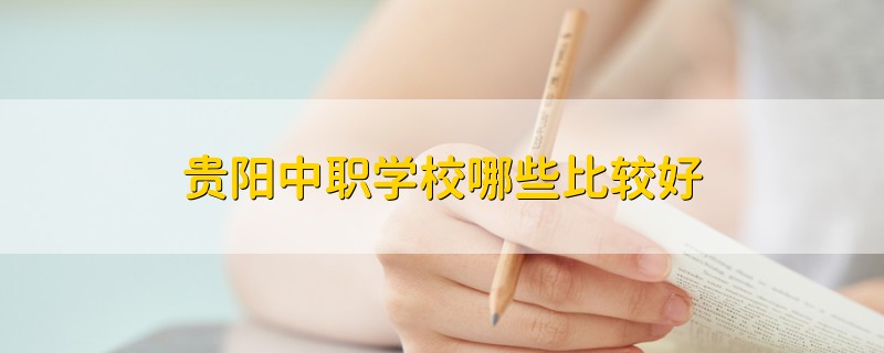 貴陽中職學(xué)校哪些比較好