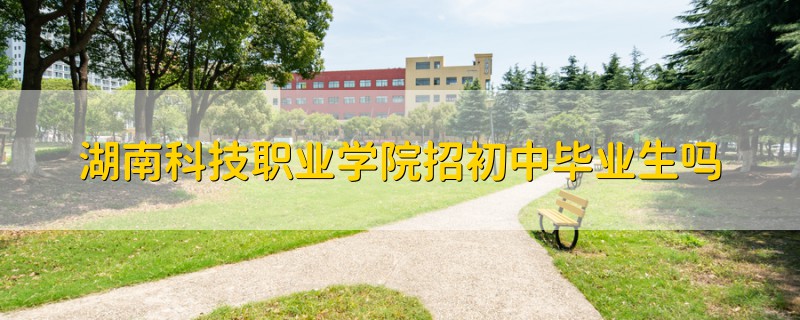 湖南科技職業(yè)學(xué)院招初中畢業(yè)生嗎