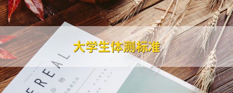 大學(xué)生體測標(biāo)準(zhǔn)