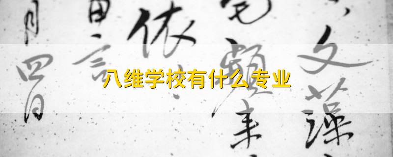 八維學校有什么專業(yè)