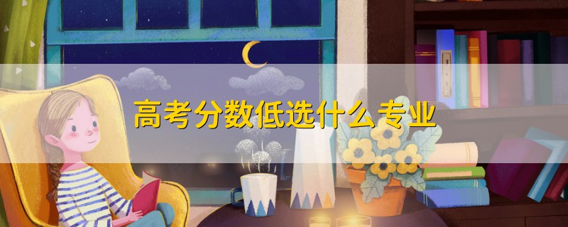 高考分數(shù)低選什么專業(yè)