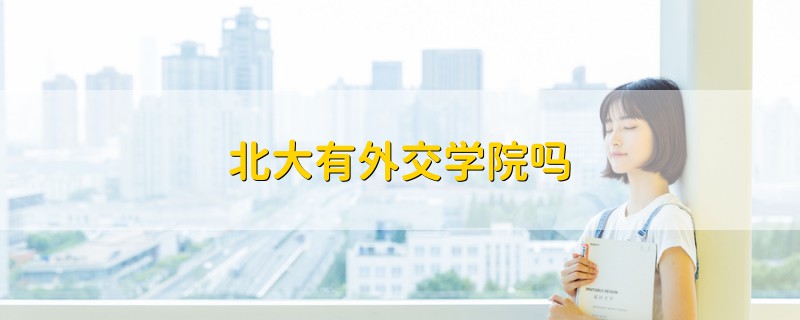 北大有外交學(xué)院嗎