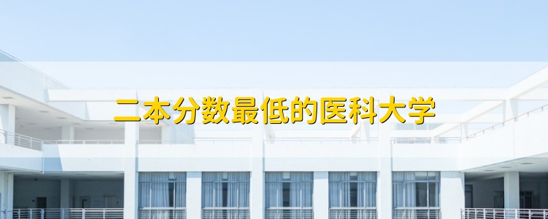 二本分數(shù)最低的醫(yī)科大學