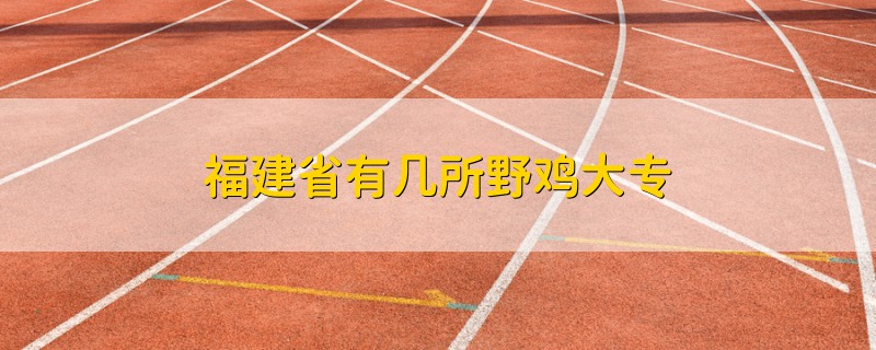 福建省有幾所野雞大專