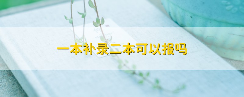一本補(bǔ)錄二本可以報(bào)嗎