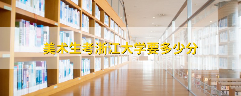 美術(shù)生考浙江大學要多少分