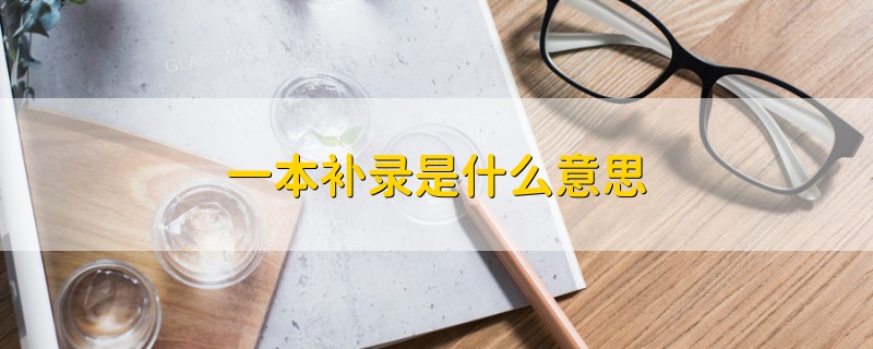 一本補(bǔ)錄是什么意思