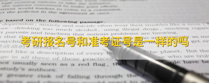 考研報名號和準(zhǔn)考證號是一樣的嗎