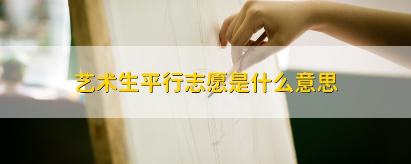 藝術(shù)生平行志愿是什么意思