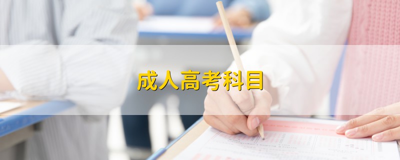 成人高考科目