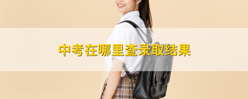 中考在哪里查錄取結果