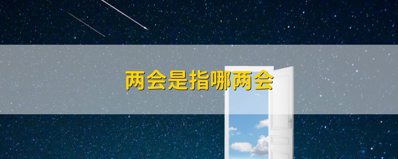 兩會(huì)是指哪兩會(huì)