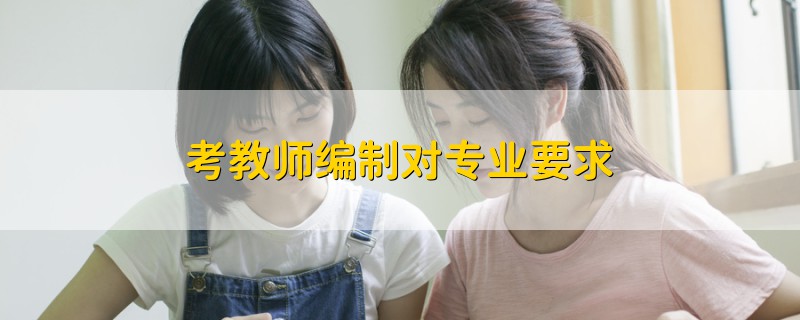 考教師編制對(duì)專業(yè)要求