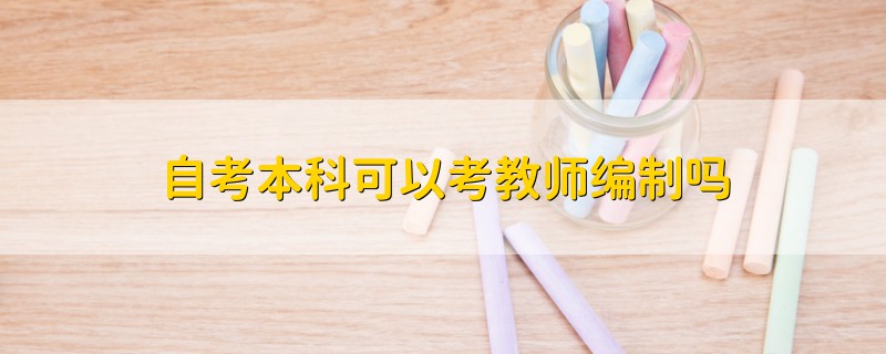自考本科可以考教師編制嗎
