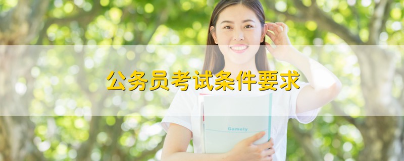 公務(wù)員考試條件要求