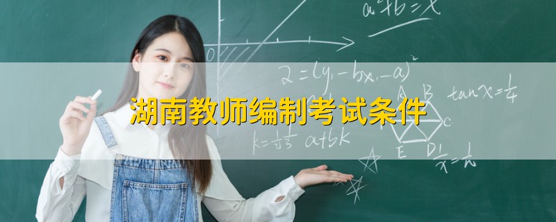 湖南教師編制考試條件