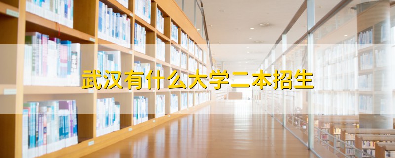 武漢有什么大學(xué)二本招生