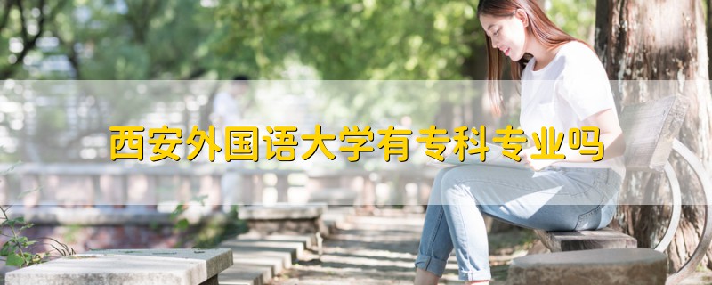 西安外國語大學(xué)有?？茖I(yè)嗎