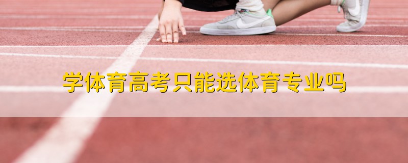 學(xué)體育高考只能選體育專業(yè)嗎