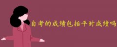 自考的成績包括平時成績嗎