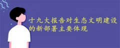 十九大報(bào)告對(duì)生態(tài)文明建設(shè)的新部署主要體現(xiàn)在