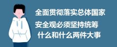 全面貫徹落實(shí)總體國家安全觀必須堅(jiān)持統(tǒng)籌什么和什么