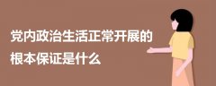 黨內(nèi)政治生活正常開展的根本保證是什么