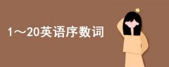1～20英語序數(shù)詞