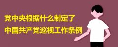 黨中央根據(jù)什么制定了中國(guó)共產(chǎn)黨巡視工作條例