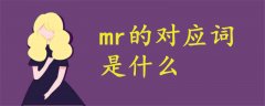mr的對(duì)應(yīng)詞是什么