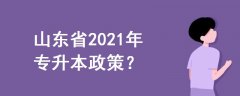 山東省2021年專(zhuān)升本政策