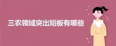 三農(nóng)領(lǐng)域突出短板有哪些