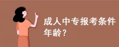 成人中專報(bào)考條件年齡