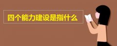 四個能力建設(shè)是指什么