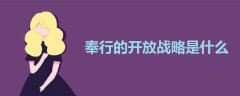 奉行的開放戰(zhàn)略是什么