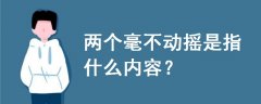 兩個毫不動搖是指什么內容