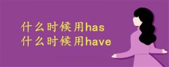 什么時(shí)候用has什么時(shí)候用have