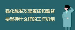 強(qiáng)化脫貧攻堅(jiān)責(zé)任和監(jiān)督 要堅(jiān)持什么樣的工作機(jī)制