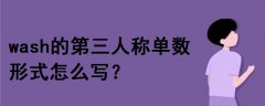 wash的第三人稱單數(shù)形式怎么寫