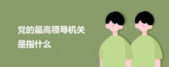 黨的最高領(lǐng)導(dǎo)機關(guān)是指什么