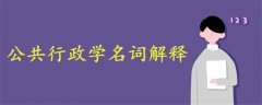 公共行政學(xué)名詞解釋
