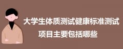 大學(xué)生體質(zhì)測試健康標(biāo)準(zhǔn)測試項(xiàng)目主要包括哪些