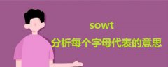 sowt分析每個(gè)字母代表的意思