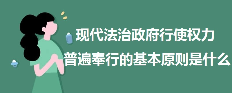 現(xiàn)代法治政府行使權(quán)力普遍奉行的基本原則是什么