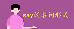 say的名詞形式