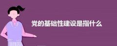 黨的基礎(chǔ)性建設(shè)是指什么