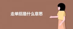 走單招是什么意思