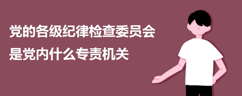黨的各級(jí)紀(jì)律檢查委員會(huì)是黨內(nèi)什么專責(zé)機(jī)關(guān)